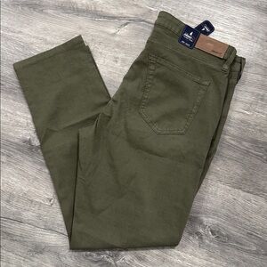 NWT Johnnie-O Atlas Lightweight Stretch 5-pocket Pant in "Forest" Green 36 X 30